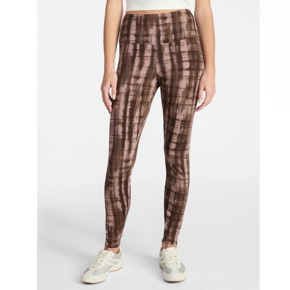 No Boundaries Juniors High Rise Ankle Leggings Small 4-6 New with Tags Brown - Picture 2 of 5
